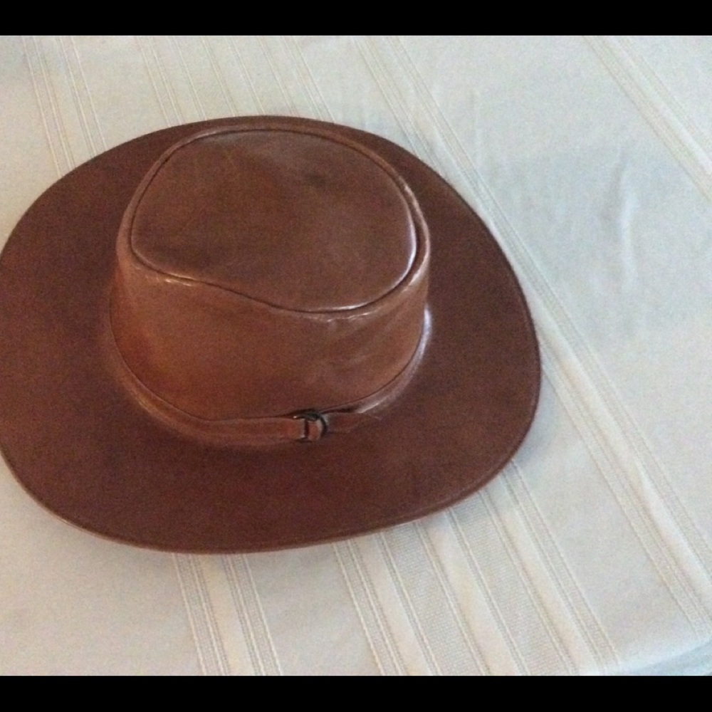 Mens all leather hat